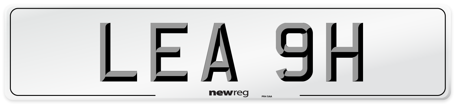 LEA 9H Number Plate from New Reg